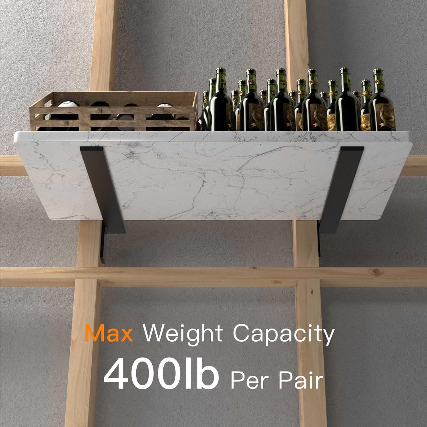 Detalle 2 de LEOPO 24" Lx2.5 T Shelf Bracket 2-Pack 🛠