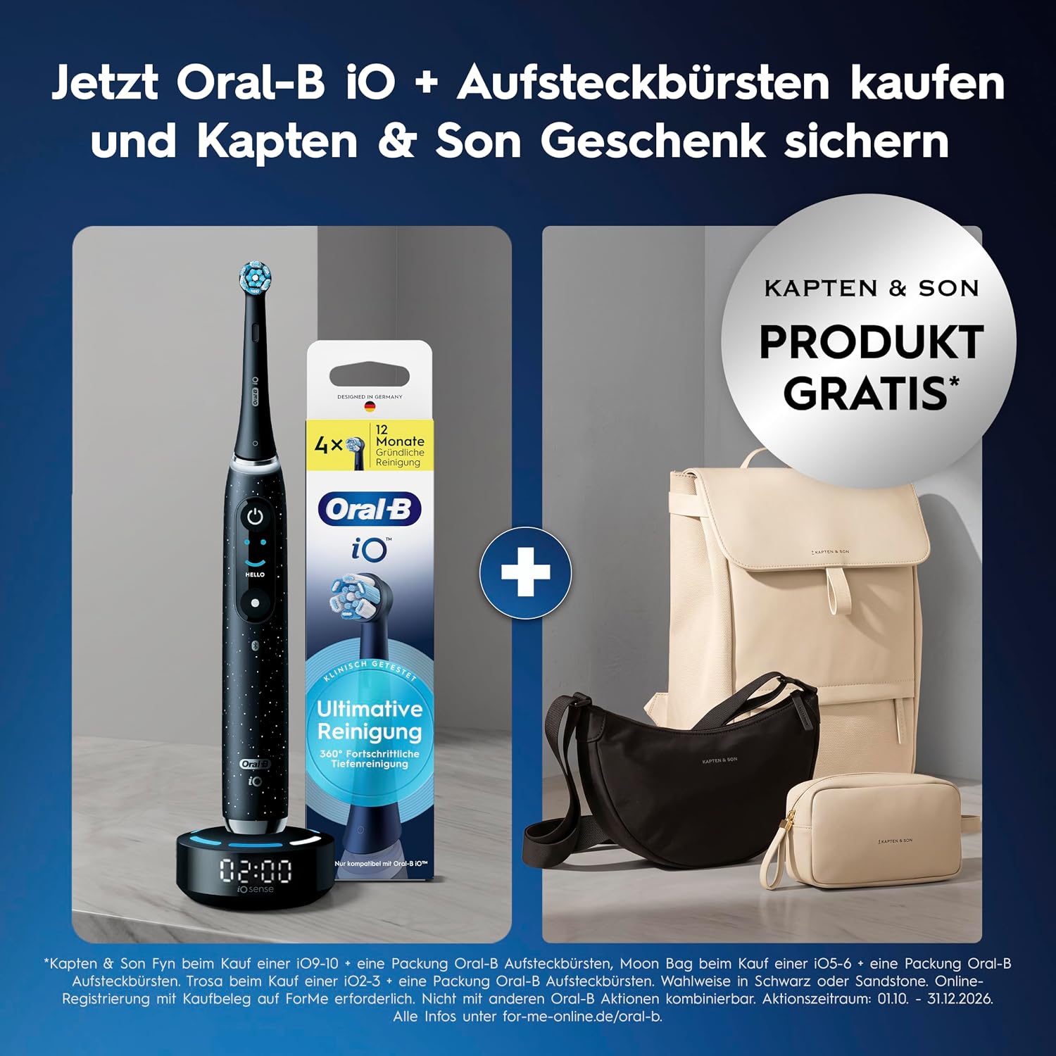 Detalle 2 de Oral-B iO Aufsteckbürsten Schwarz 10er