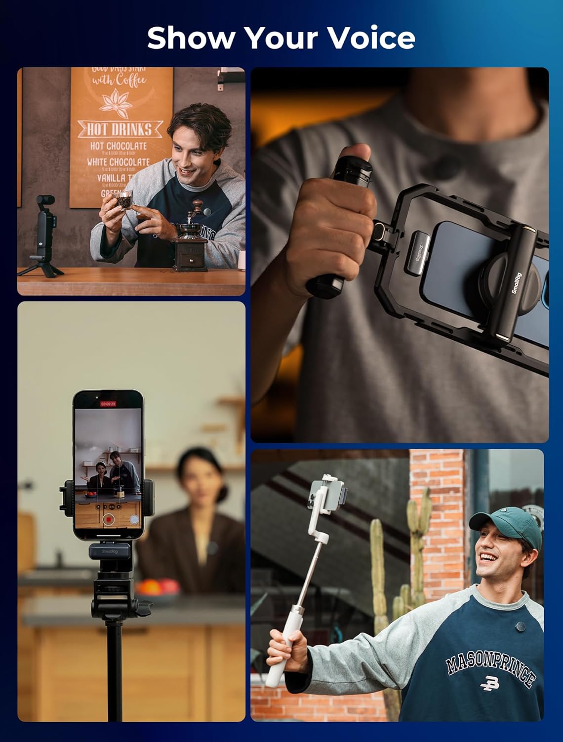 Thumbnail 6 de SmallRig S60 Microphone Lavalier sans fil avec USB-C pour iPhone et Android — Mini Mic, 44 h, réduction de bruit et gain réglable