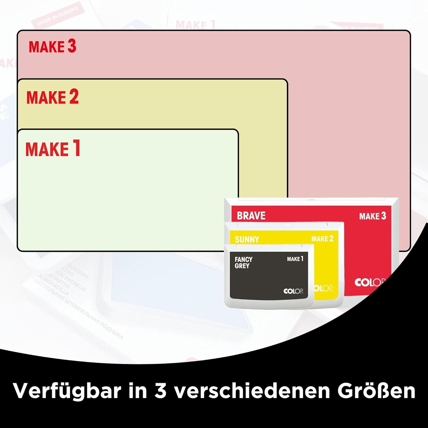 Thumbnail 4 de COLOP MAKE 2 Stempelkissen Grau/Schwarz – wasserbasierend, schnelltrocknend, 110 x 70 mm
