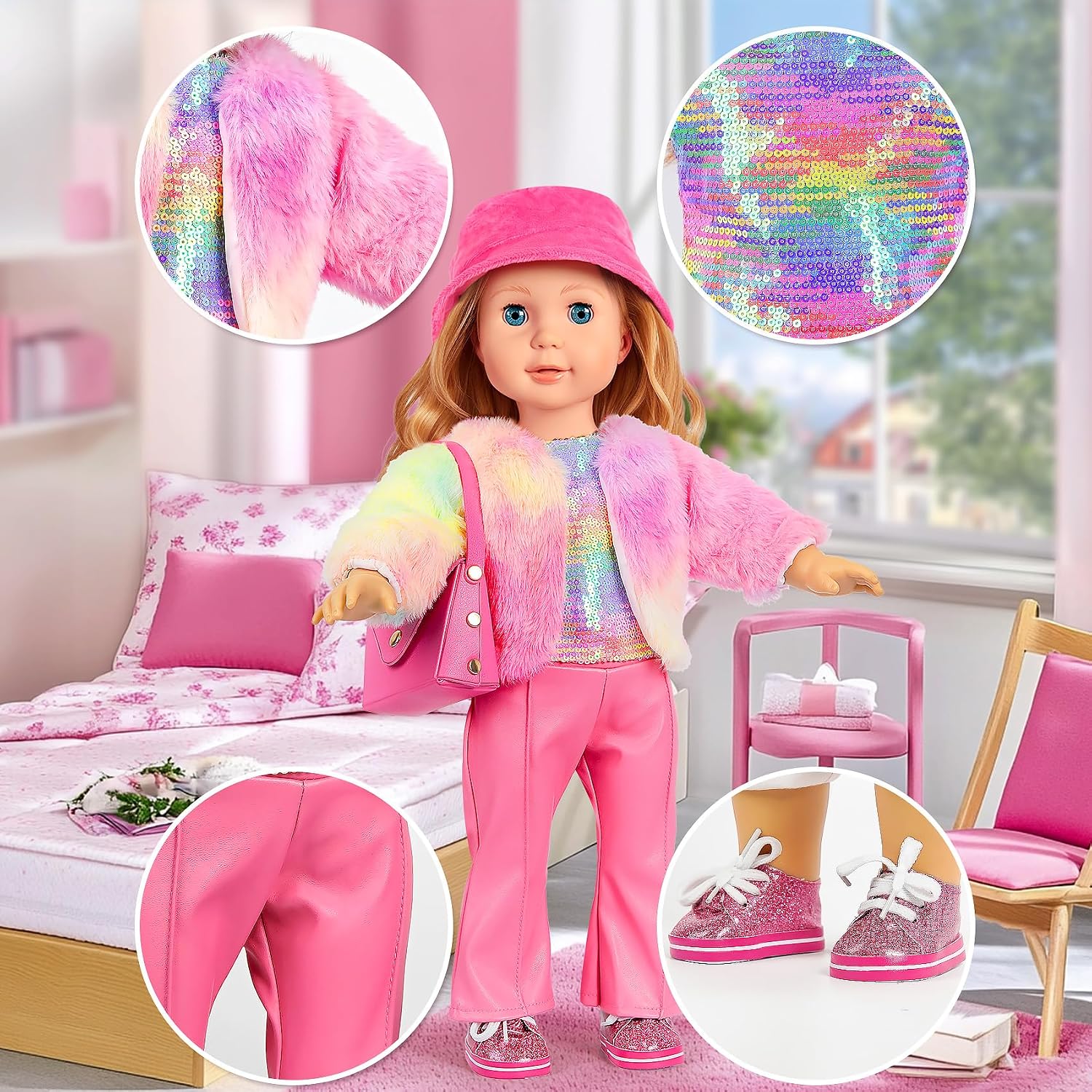 Detalle de 18 inch Doll Travel Set, 26-Piece WONDOLL