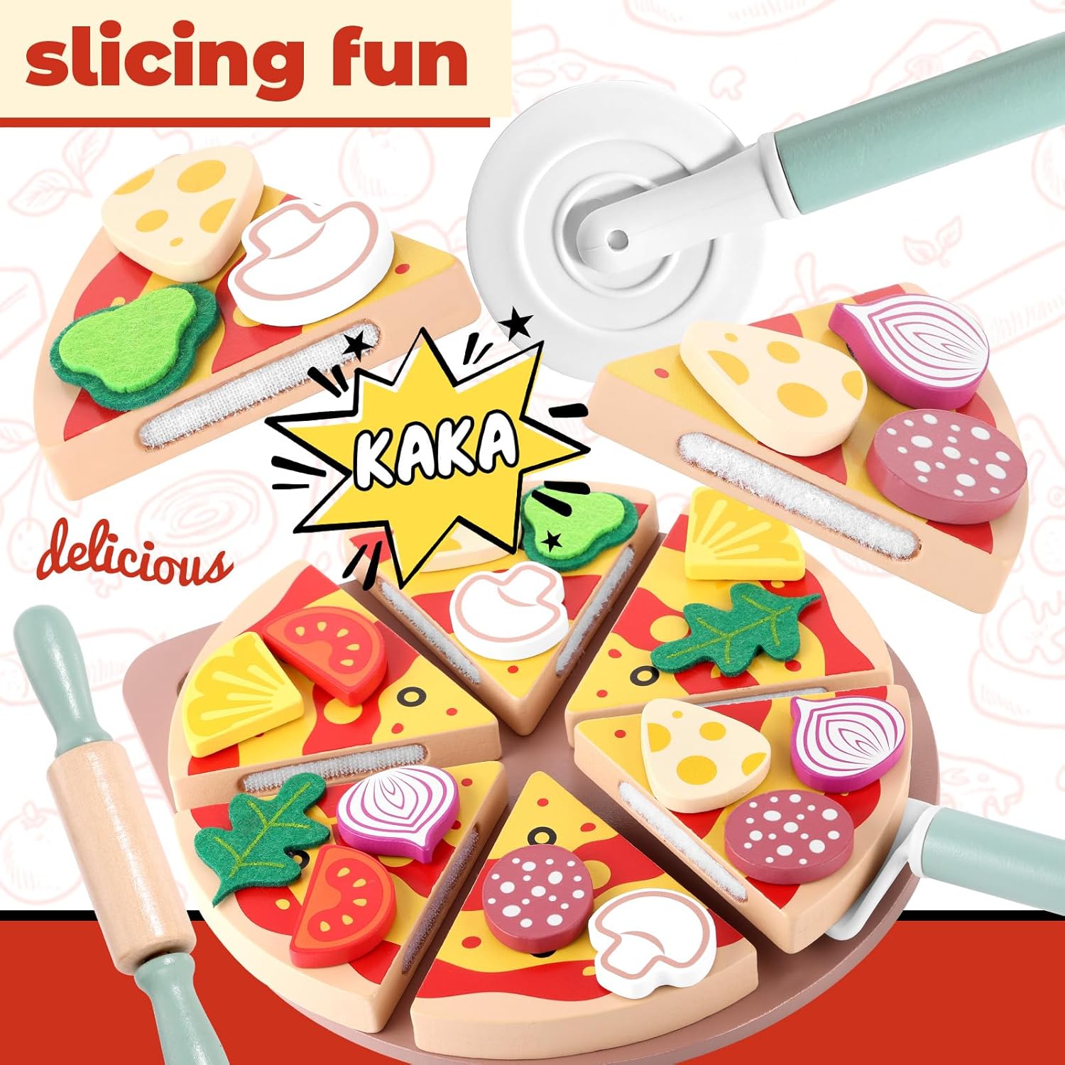 Thumbnail 1 de GAGAKU Set per pizza in legno 27 pezzi