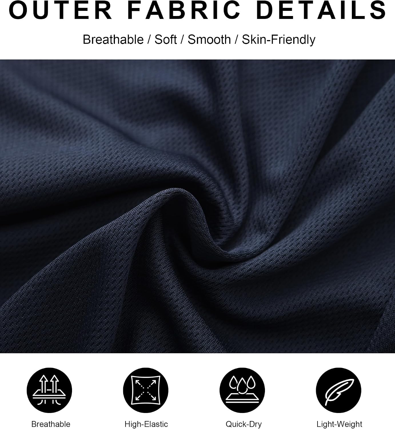 Detalle de Kinglaman 4 Pack 2-in-1 Running Shorts with Liner for Men