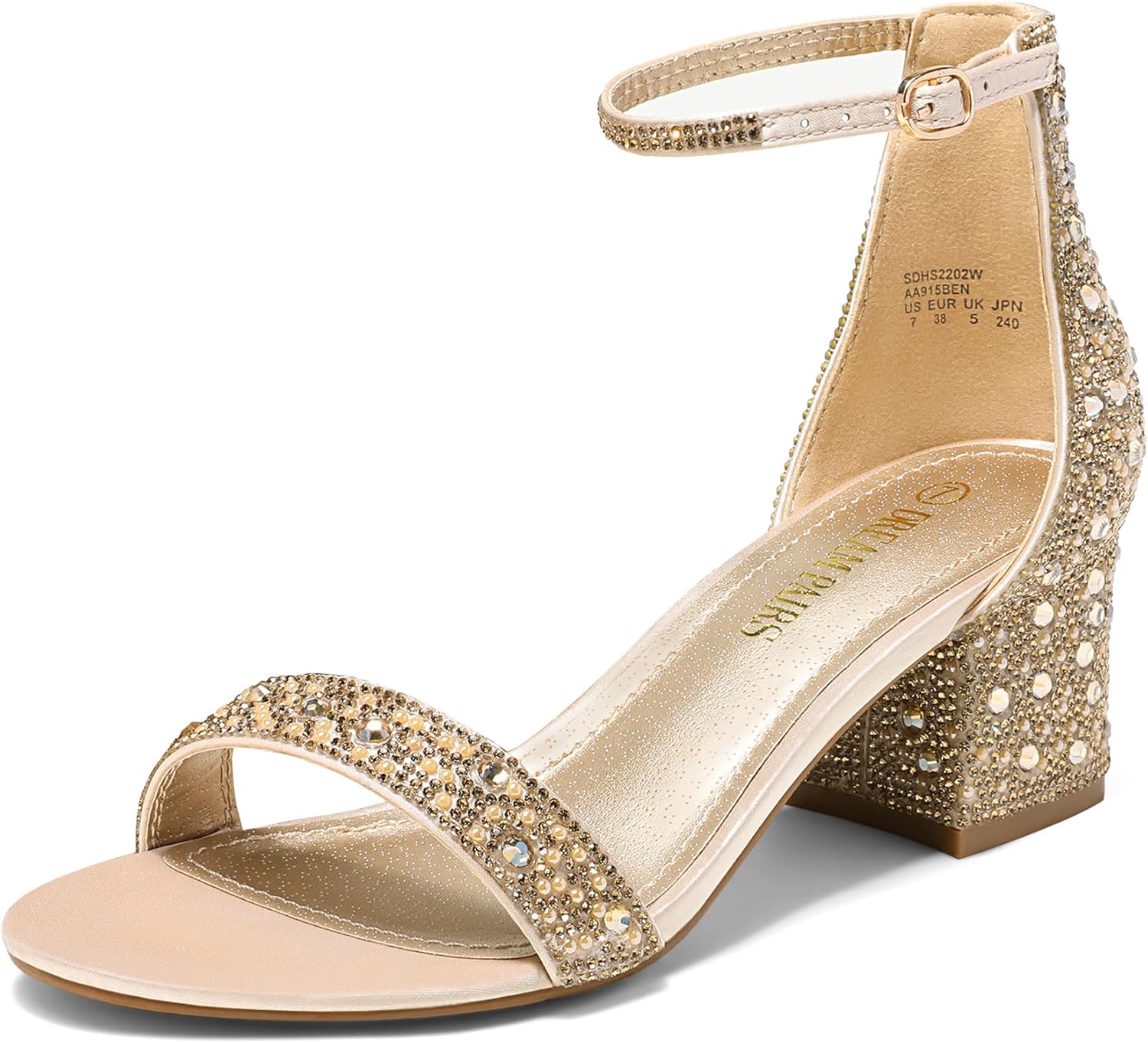 Thumbnail 6 de DREAM PAIRS Women’s Low-Chunk Low Heel Pump Sandal with Adjustable Ankle Buckle