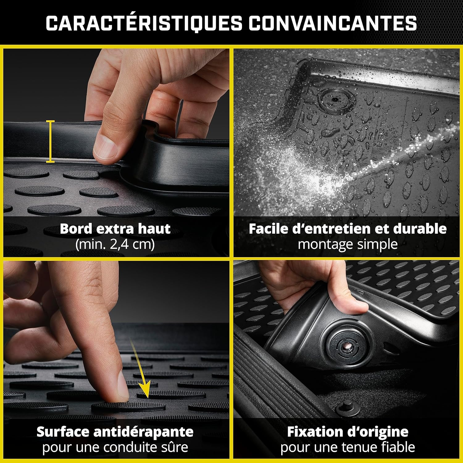 Thumbnail 4 de Tapis de sol sur mesure Walser XTR en caoutchouc (TPE) pour VW Touareg II 2010-2018