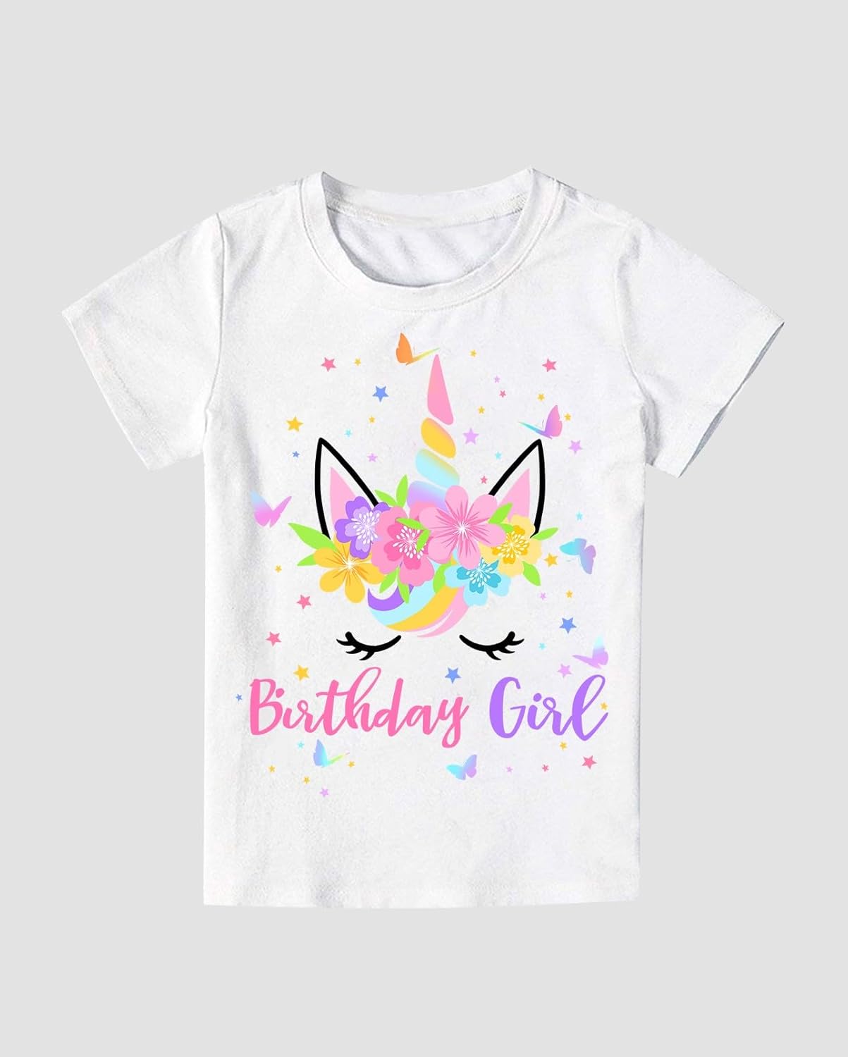 Thumbnail 2 de Doctor Unicorn Birthday Girls Unicorn Costume Outfit (Rainbow Tutu, T-Shirt, Satin Sash, Headband & Bow)