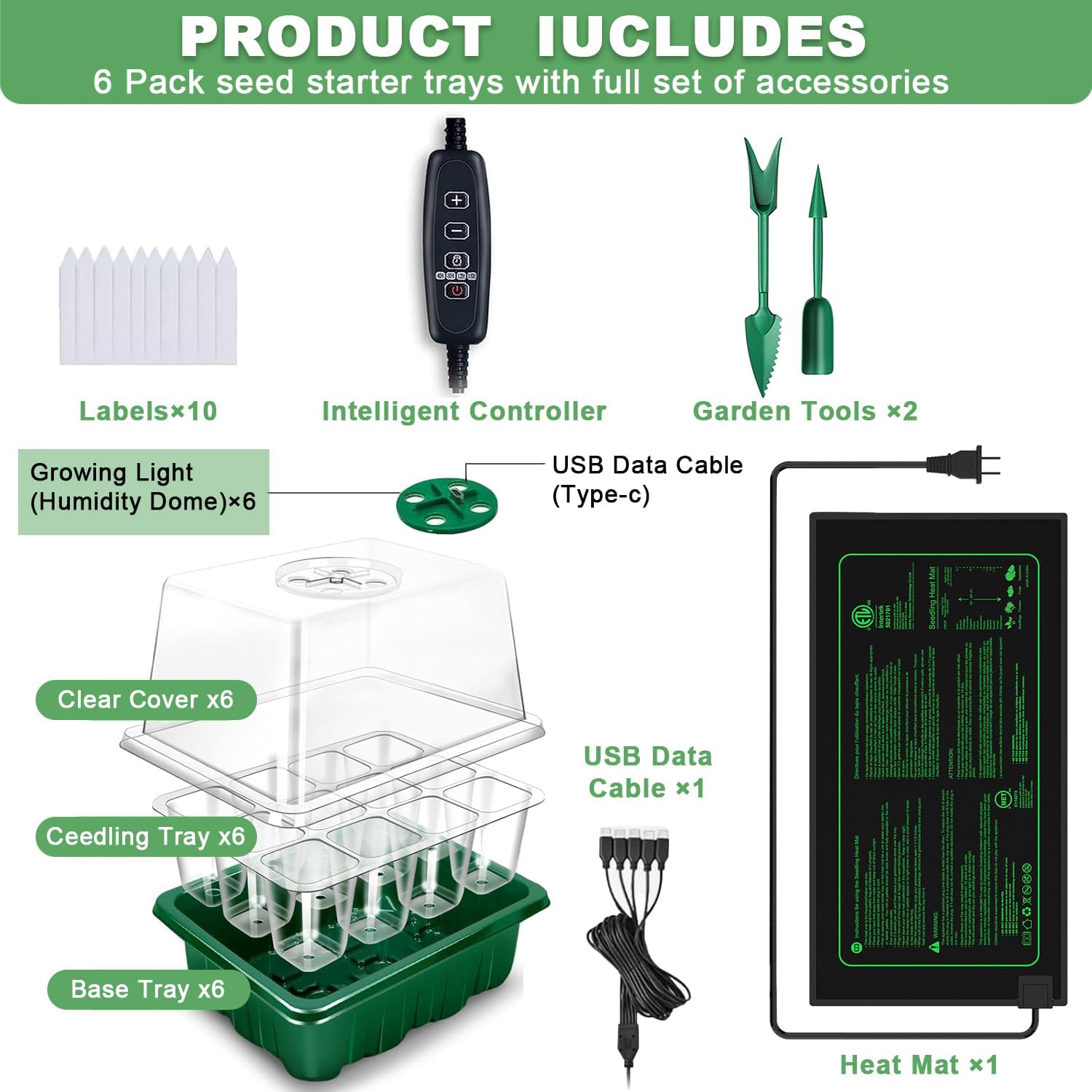 Thumbnail 6 de Seed Starter Tray Kit, 72 Small Cells