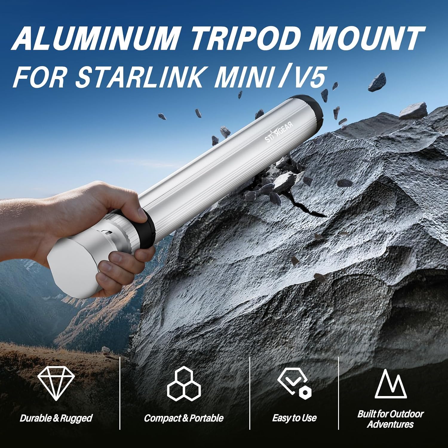 Detalle 2 de STARGEAR Starlink Mini Tripod Stand, Aluminum