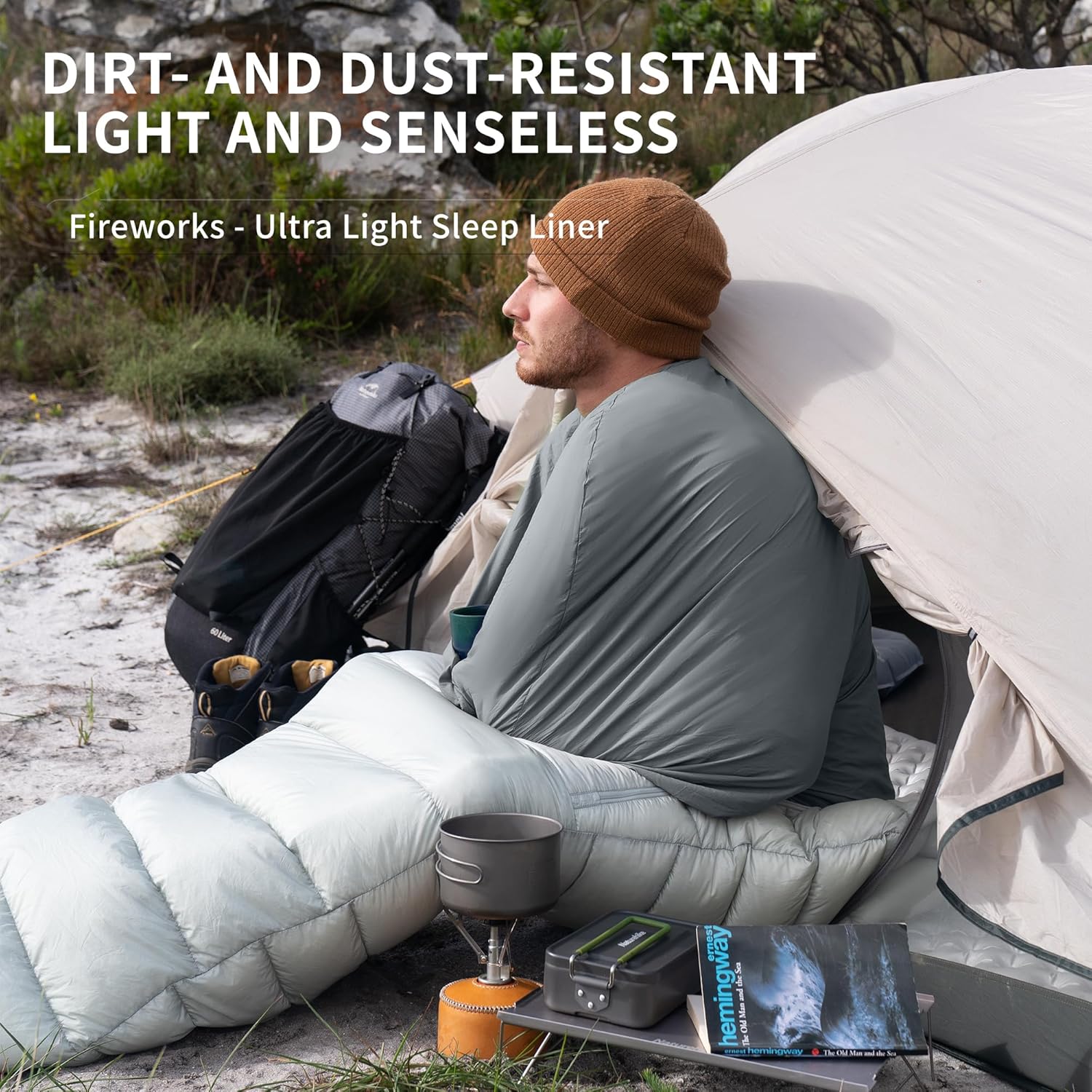 Thumbnail 3 de Naturehike Hüttenschlafsack Ultralight Liner (128 g) – Reisedecke/Innenschlafsack für Hütten & unterwegs