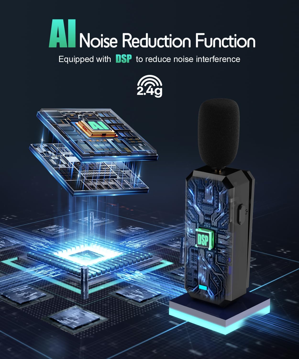 Detalle de SHIDU M500-U66-Black 35W Voice Amplifier with Wireless Lavalier Mic