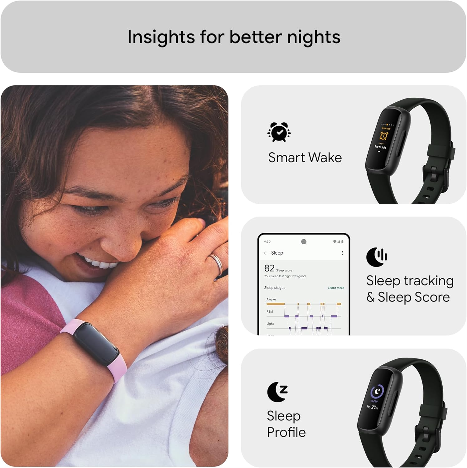 Thumbnail 4 de Google Fitbit Inspire 3 activity tracker 10 days battery