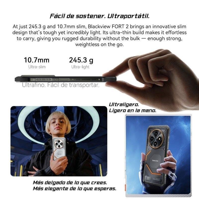Thumbnail 3 de Blackview Fort 2: smartphone rugerizado 4G con 8 GB RAM y 256 GB de almacenamiento