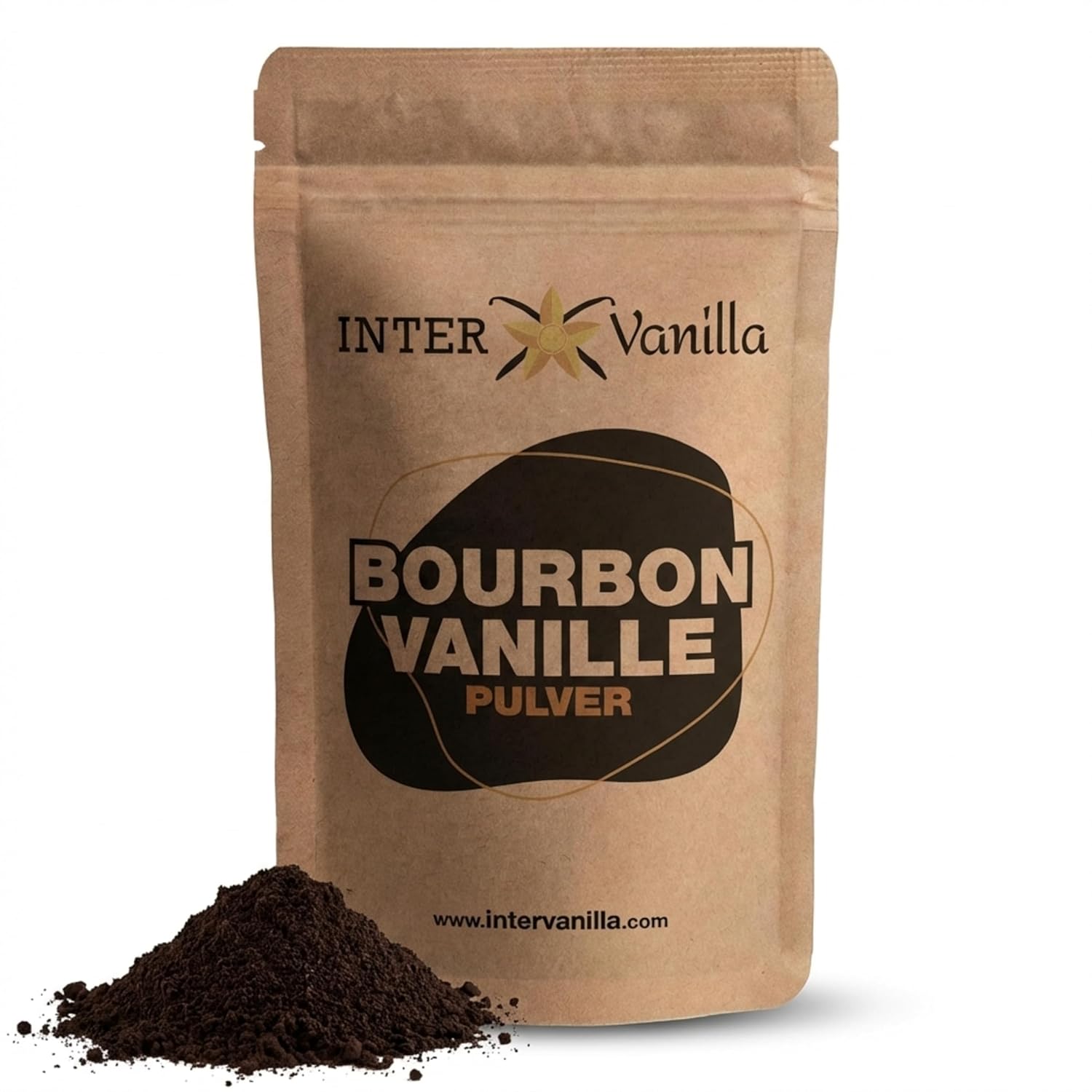 InterVanilla Bourbon Vanillepulver 50 g – 100% Bourbonvanille, Madagaskar