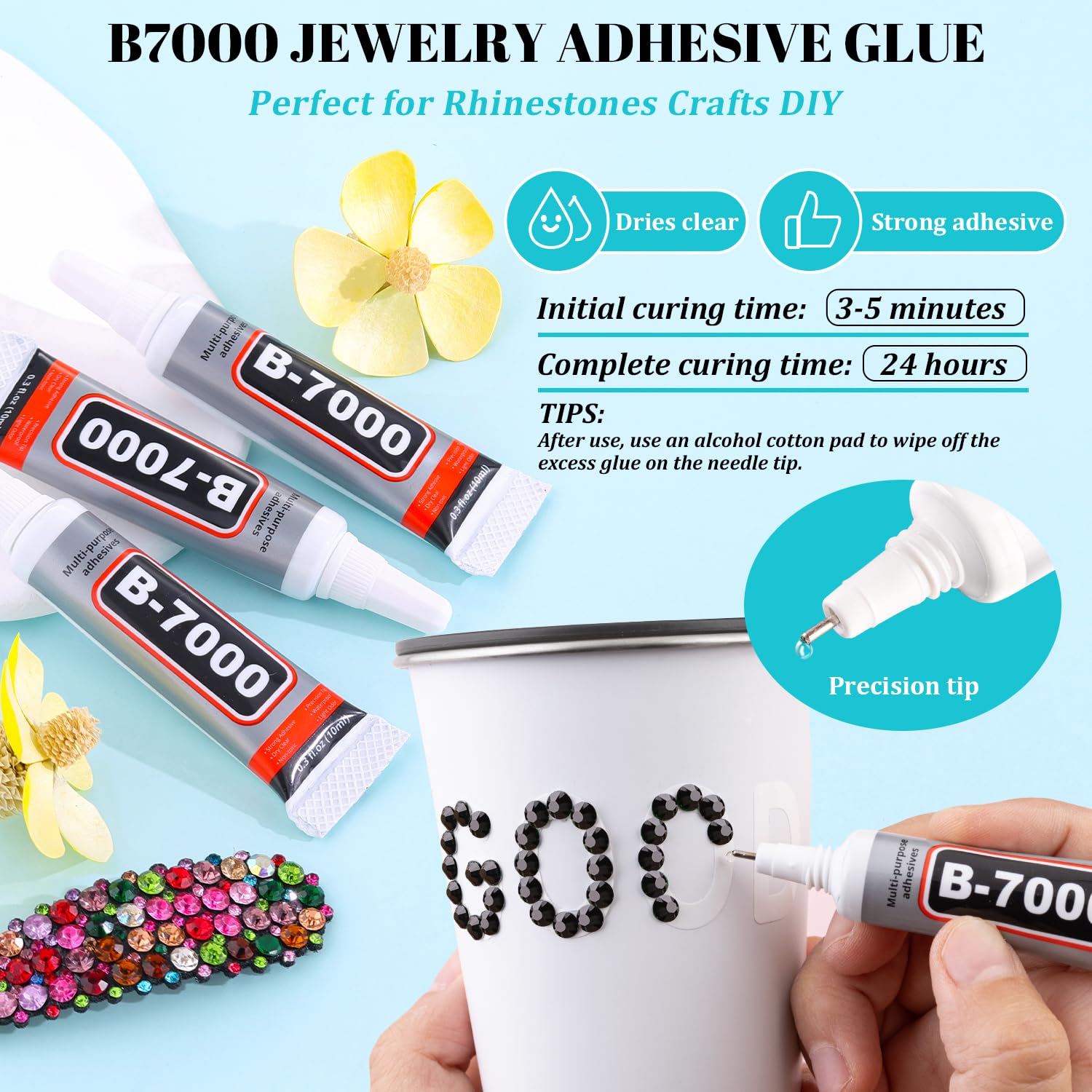 Thumbnail 3 de Black Rhinestone Craft Kit, 12,100 Pieces