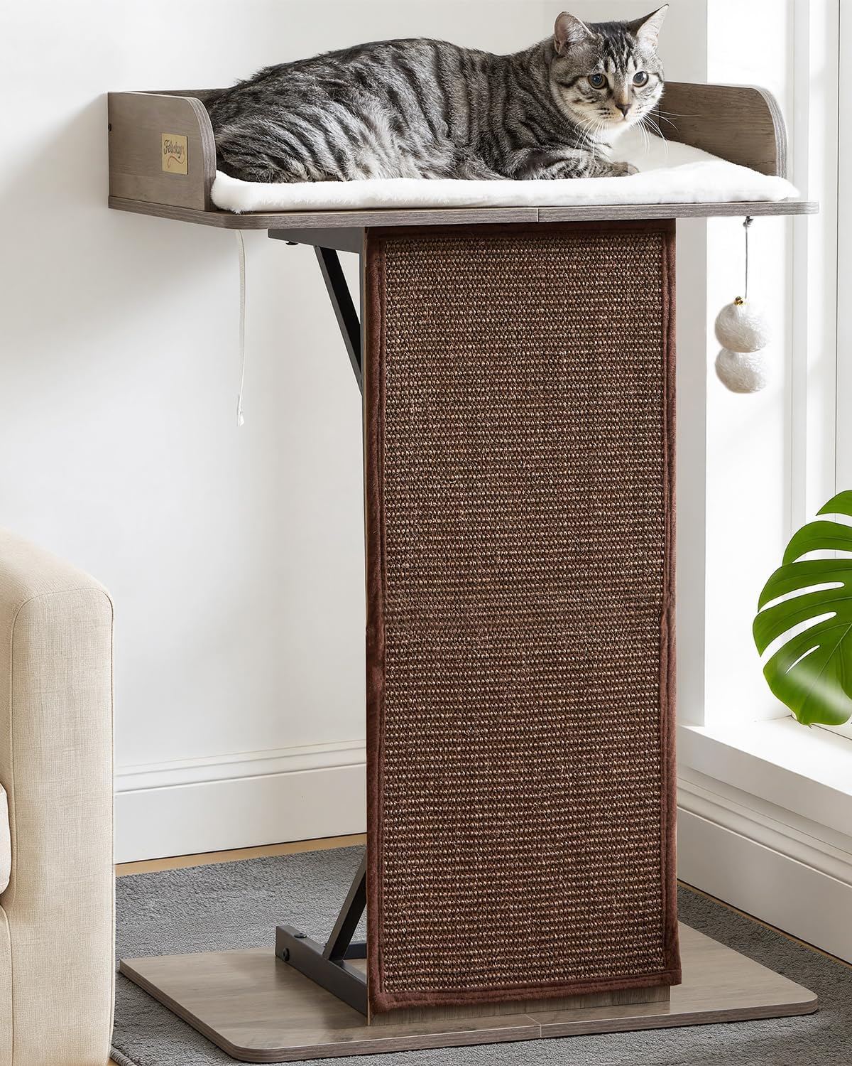 Detalle de Wooden Cat Tree, 33.8in