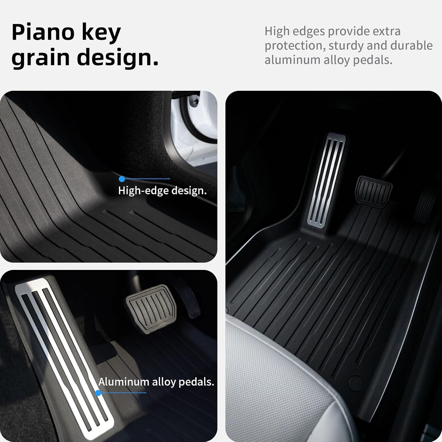 Thumbnail 4 de CYBERBEANS 6-Piece Liners for Tesla Model Y Juniper (2025–2026) All-Weather Floor Mats