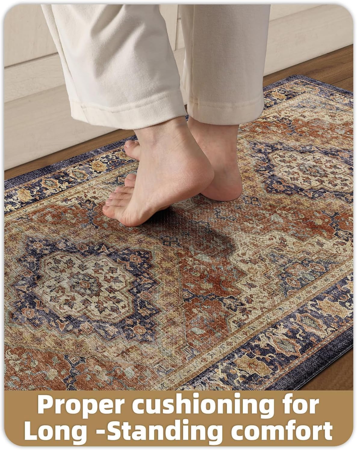 Detalle 1 de Color&Geometry Anti-Fatigue Kitchen Mat, 24 x 59 in