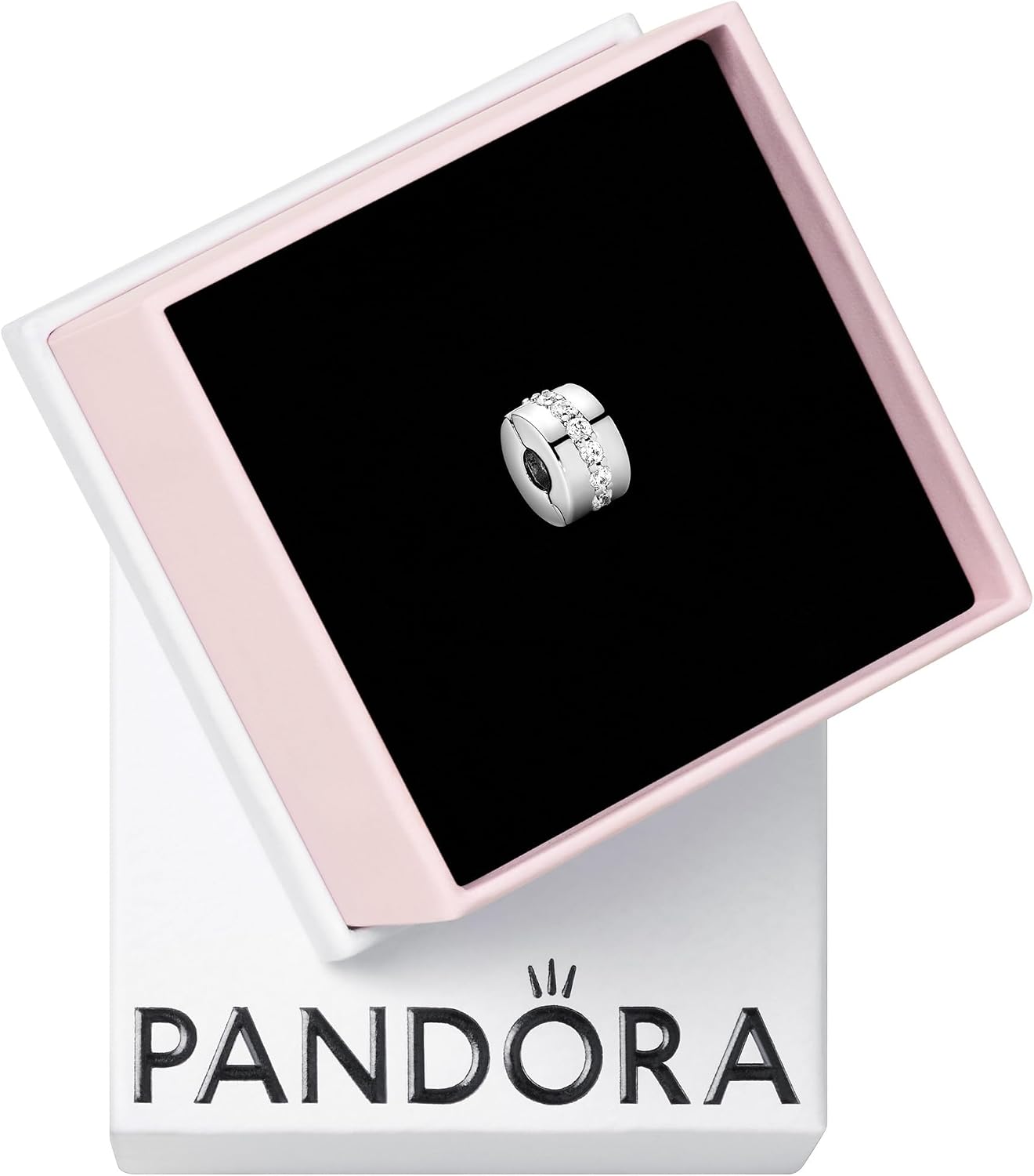 Detalle de PANDORA Moments Glänzendes Band Clip – Sterling Silber (791972CZ)