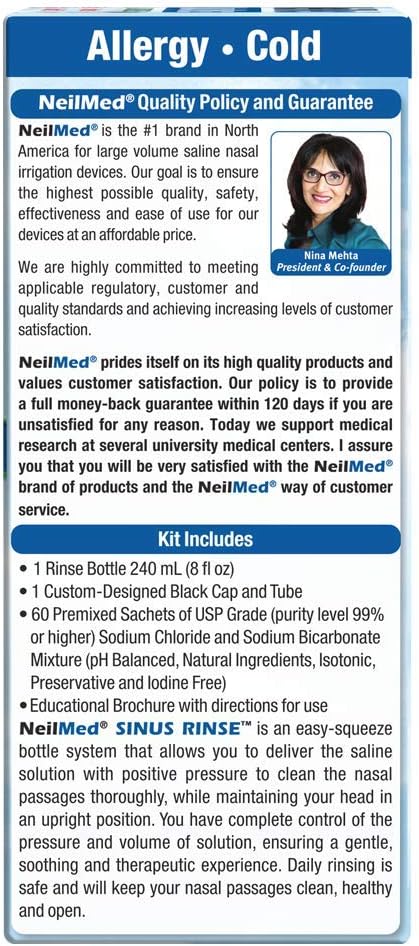 Detalle 2 de NeilMed – Kit di risciacquo Sinus, Colore Bianco