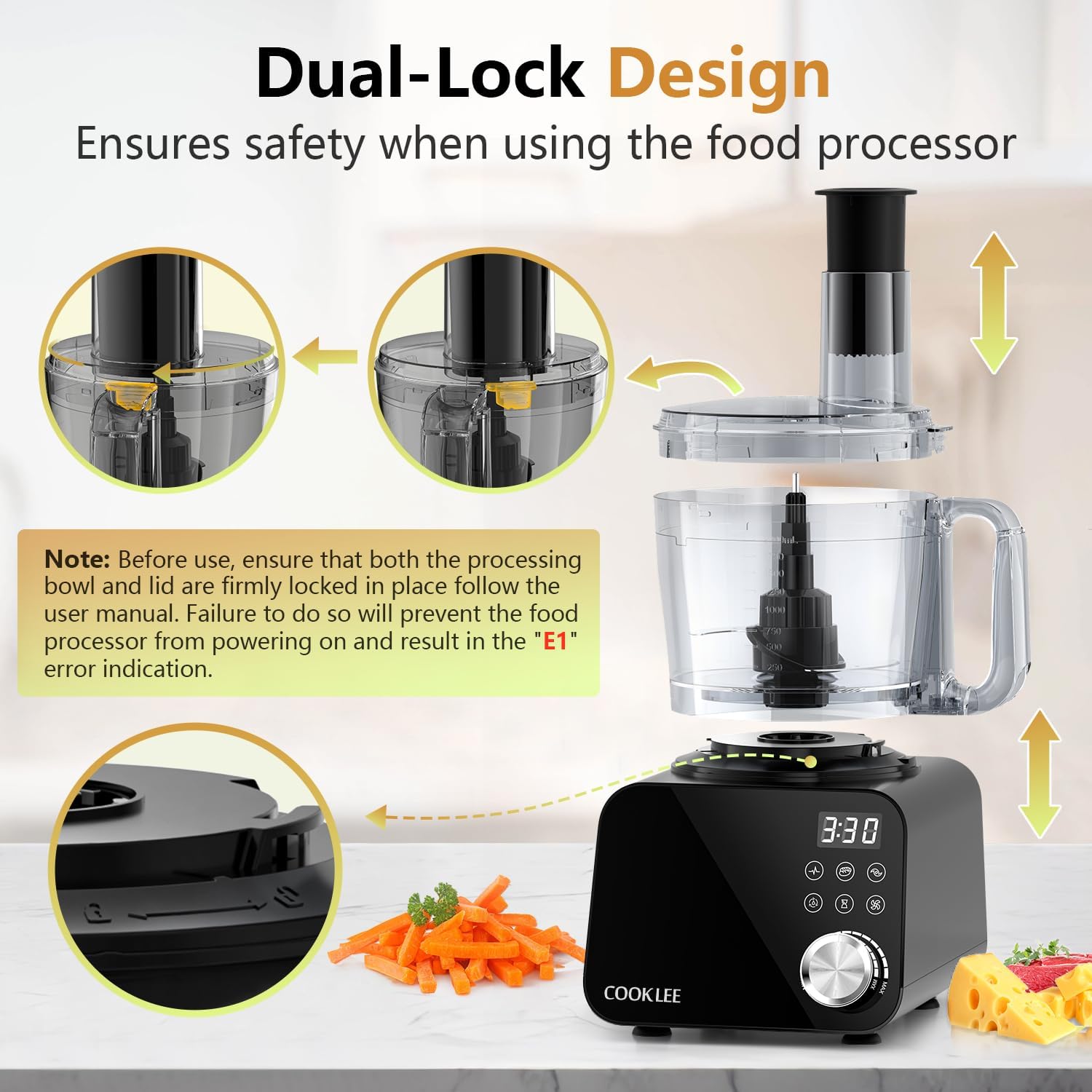 Thumbnail 4 de COOKLEE Food Processor 600W, 6 Functions ⚙