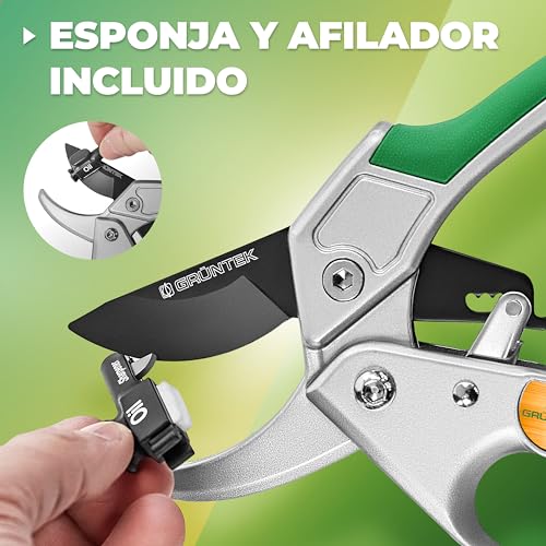 Detalle de GRÜNTEK tijeras de podar 20 cm