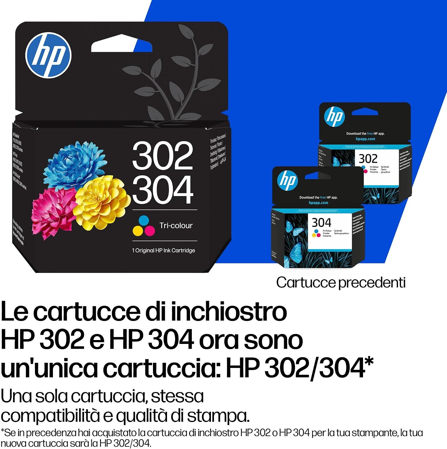 Detalle de HP 302/304 Tricromia B7RT6AE – Cartuccia originale da 100 pagine per stampanti HP DeskJet e OfficeJet