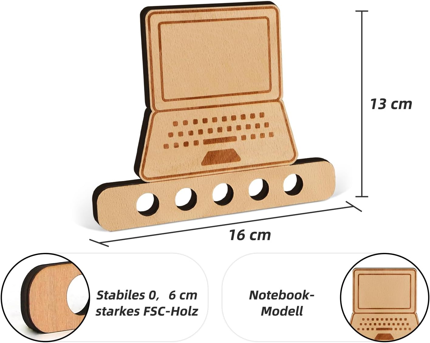 Thumbnail 1 de Giftota Lustige Laptop-Geldgeschenke Holz 6mm