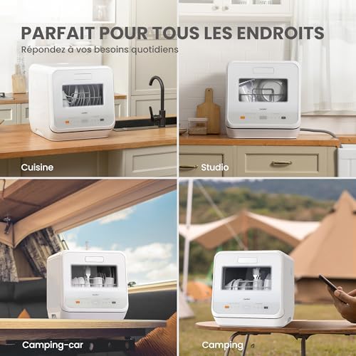 Thumbnail 8 de COMFEE' Mini Lave-vaisselle de Comptoir 6 Programmes – Blanc (CDWMTO201D(W))