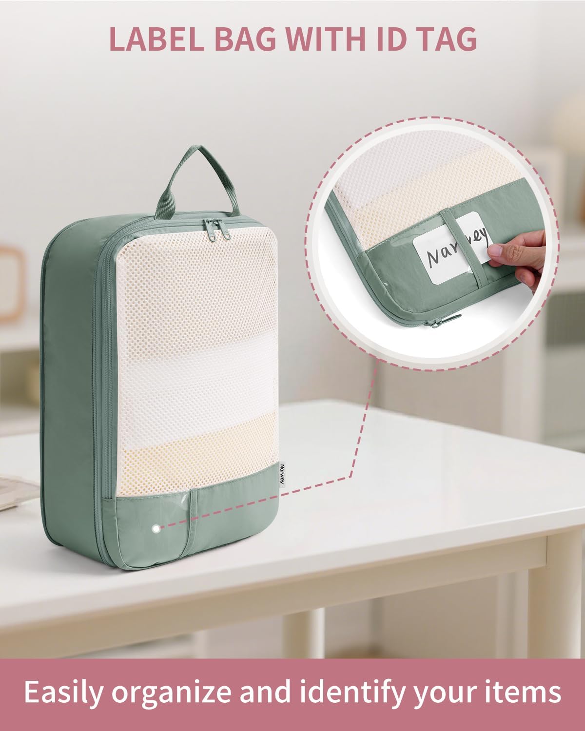 Thumbnail 5 de Narwey 6‑Piece Packing Cubes Set for Travel and Everyday Organisation