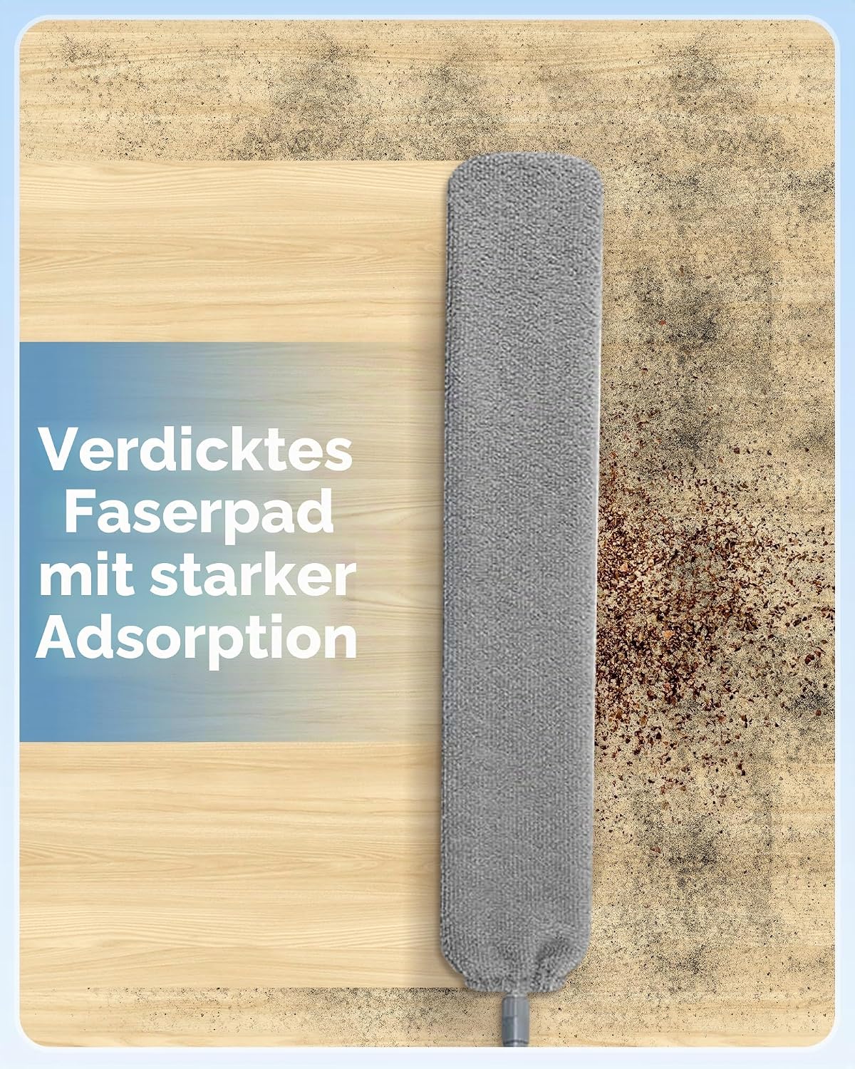 Detalle 2 de Fogray Spalt-Staubwedel Teleskop Waschbar – ausziehbar bis 237 cm mit 2 Mikrofaser-Tüchern