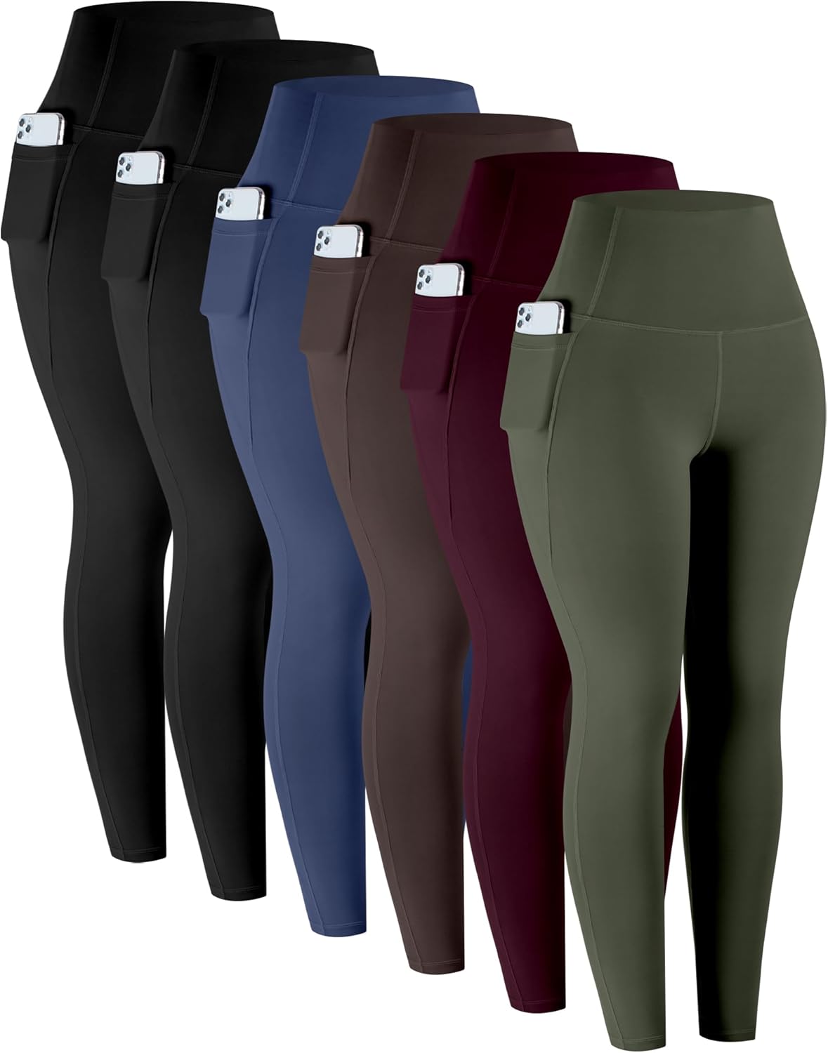 LZYVOO High-Waist Women's Yoga Leggings 6-pack 🩳