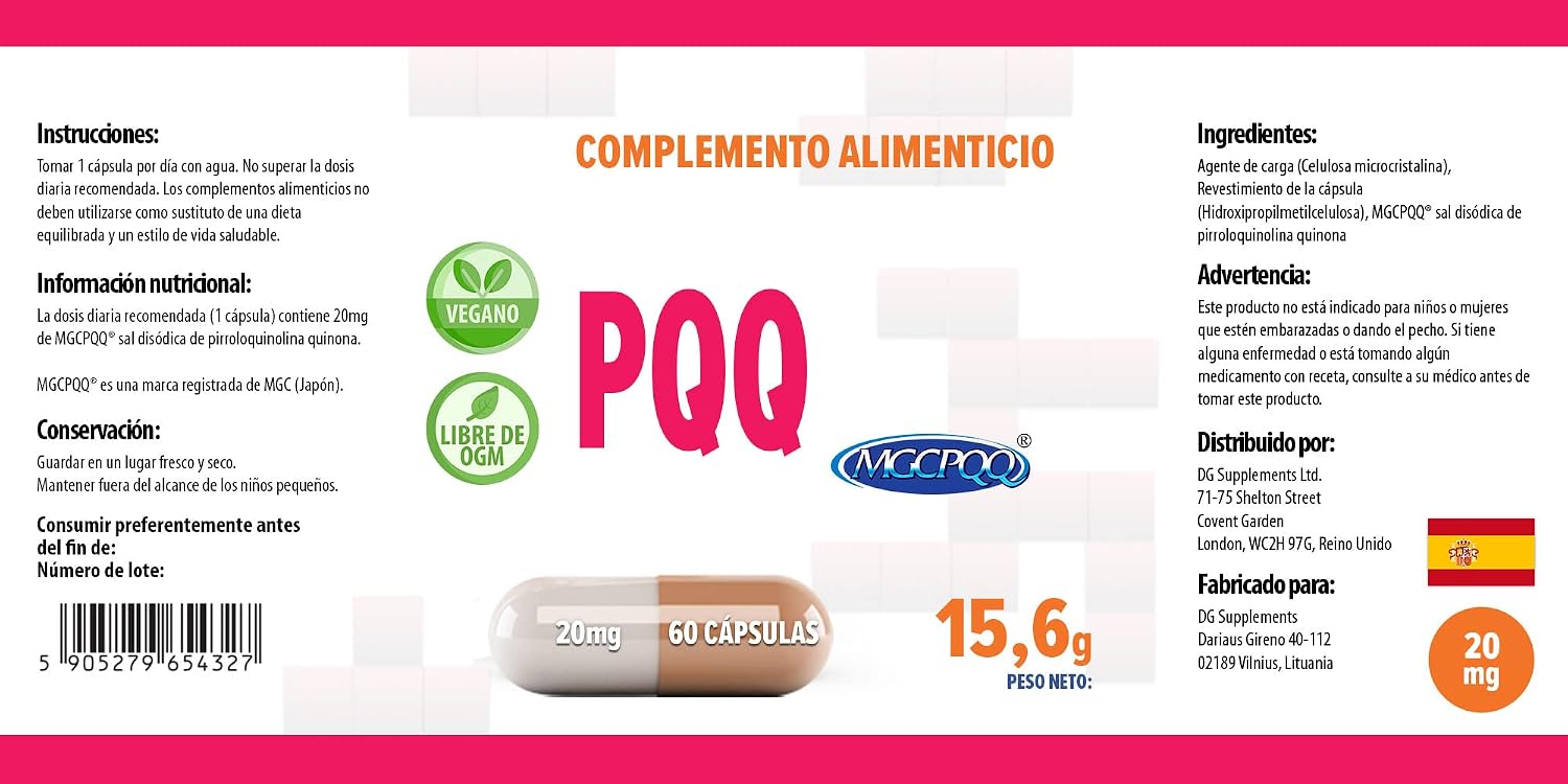 Thumbnail 4 de Hepatica PQQ 20 mg capsules véganes 💊