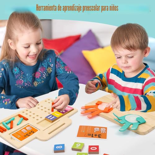 Thumbnail 5 de Wdmiya Juguetes Montessori 3 en 1 para Niños de 3 a 5 Años – Aprender a Contar y Resolver Sumas