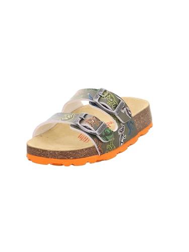 Detalle de Superfit Jungen Fussbettpantoffel Hausschuhe 1-800111 Grün Mehrfarbig 7100, 26 EU