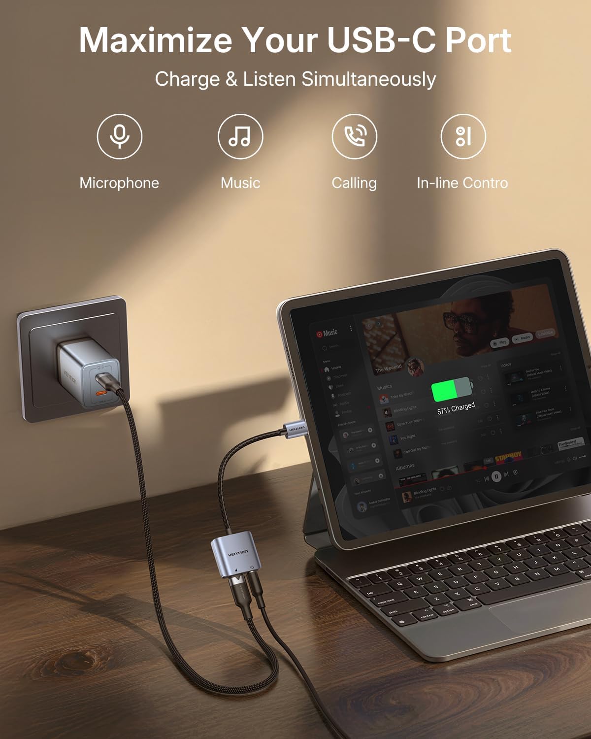 Thumbnail 3 de Vention Adaptateur Audio USB-C vers 3.5mm