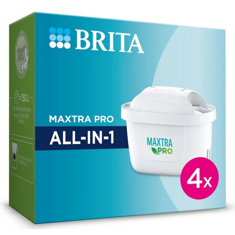 Detalle de Brita Maxtra Pro Pack: 4 filtros para jarra Brita, agua más limpia y sabor