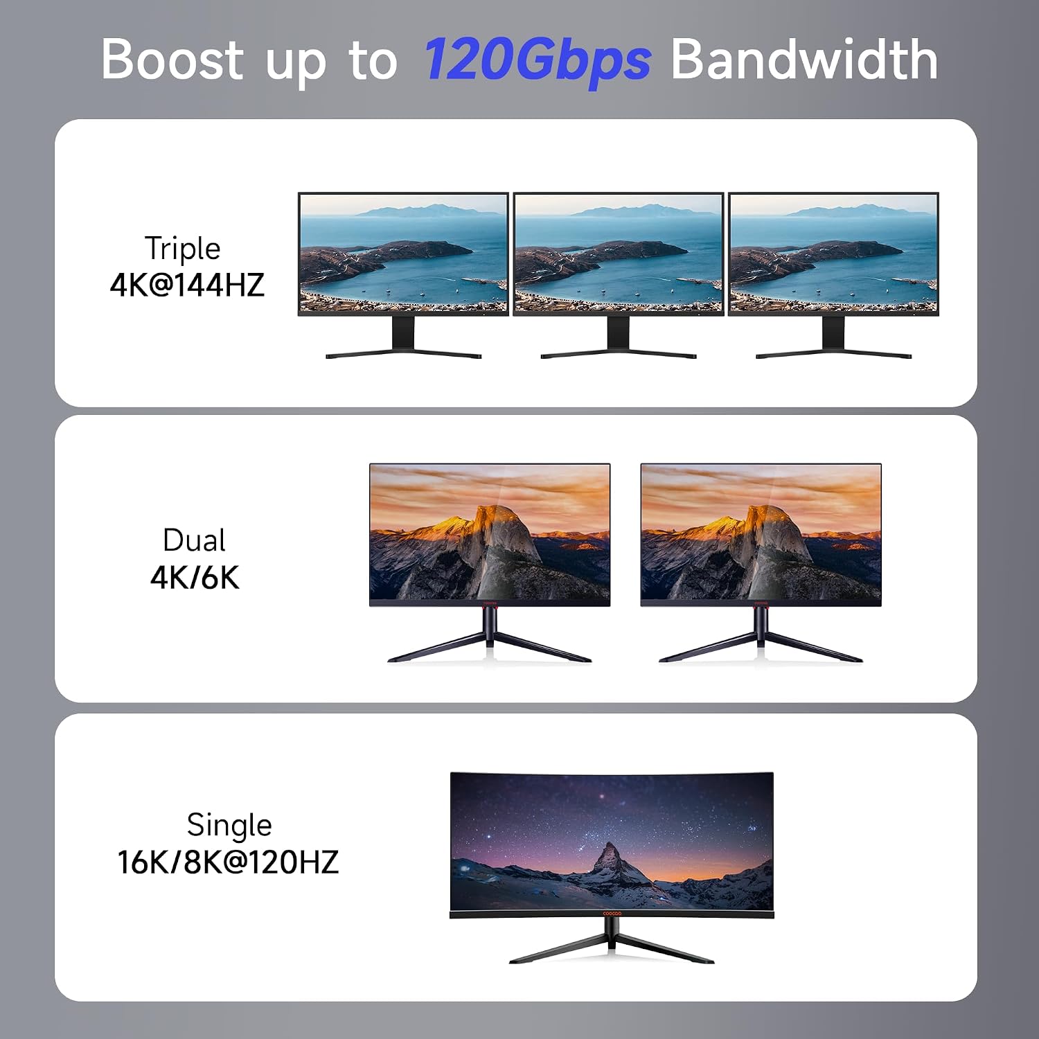 Detalle de BAWIOFIAU USB‑C Kabel (90°) für Thunderbolt 5, 2 m – 240 W Laden & bis zu 80 Gbit/s, 8K@120 Hz