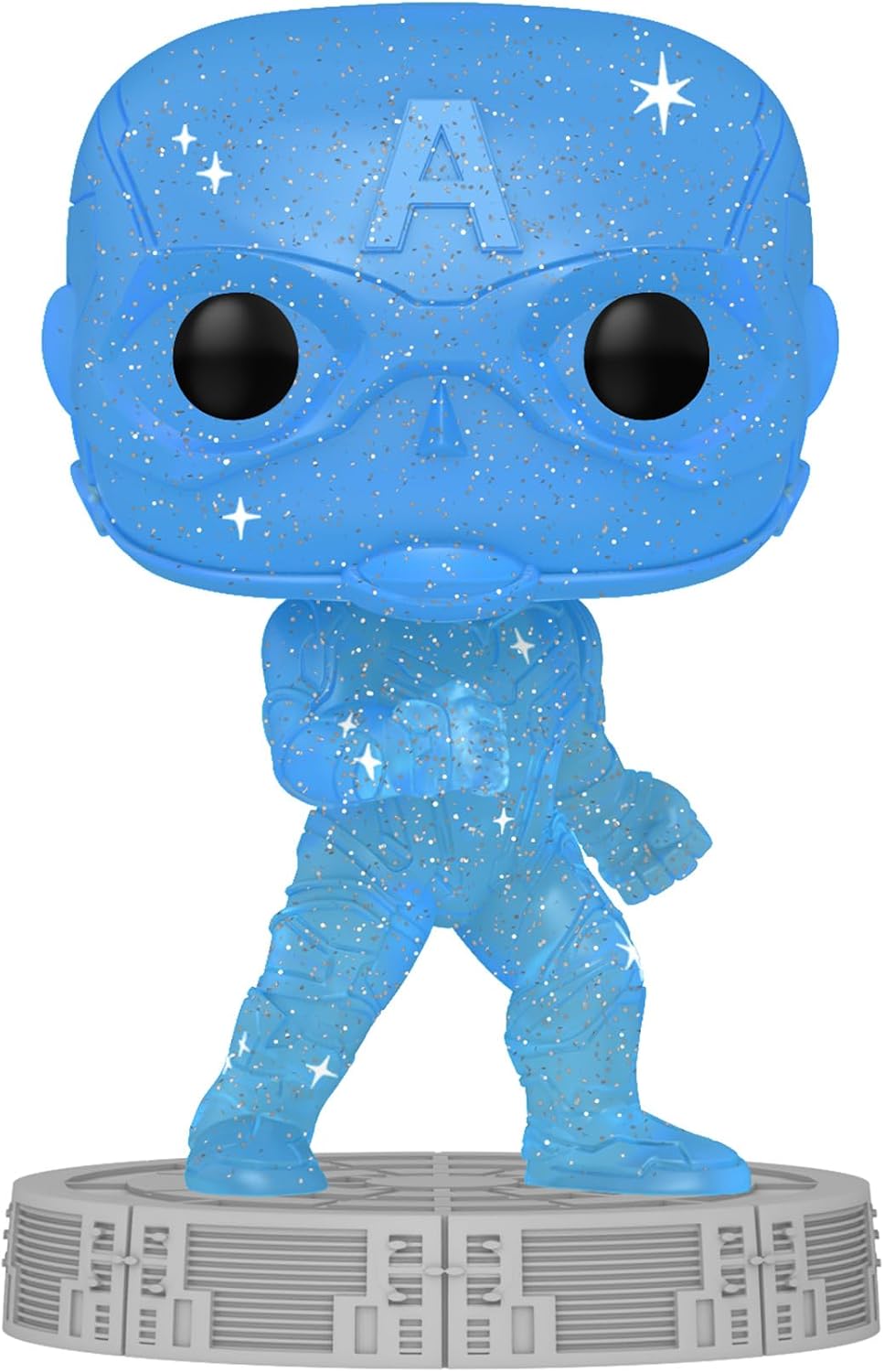 Detalle 2 de Funko Pop Artist Series Marvel Infinity Saga Cap America Blue