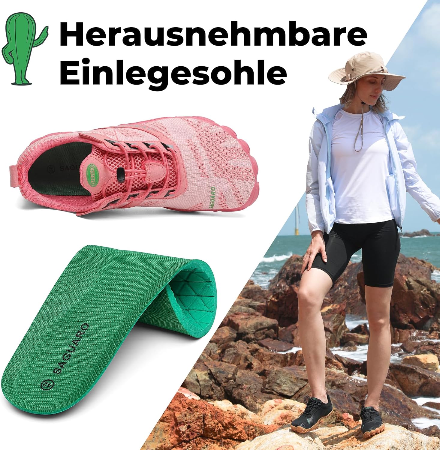 Thumbnail 4 de SAGUARO Unisex Barfußschuhe Outdoor mit Zehenfach und Zero-Drop Sohle (Gr. 36–48)