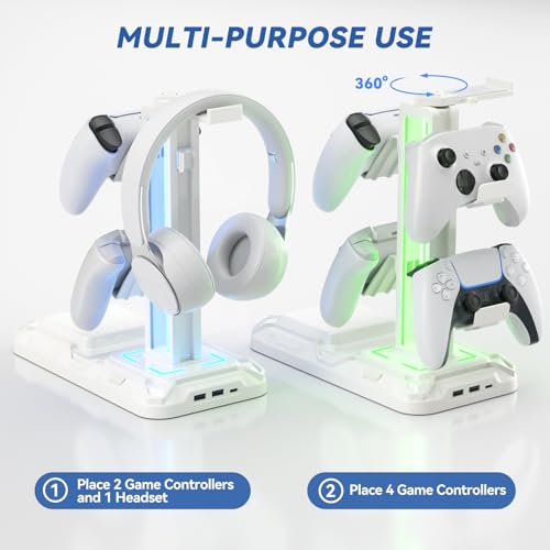 Thumbnail 5 de KDD Soporte auriculares gaming LED y carga inalámbrica para PS5