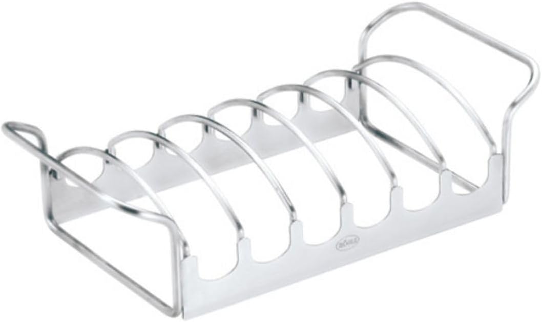 RÖSLE Piccola Griglia per Arrosti e Costine — Accessorio inox 18/10 per barbecue a gas o carbone