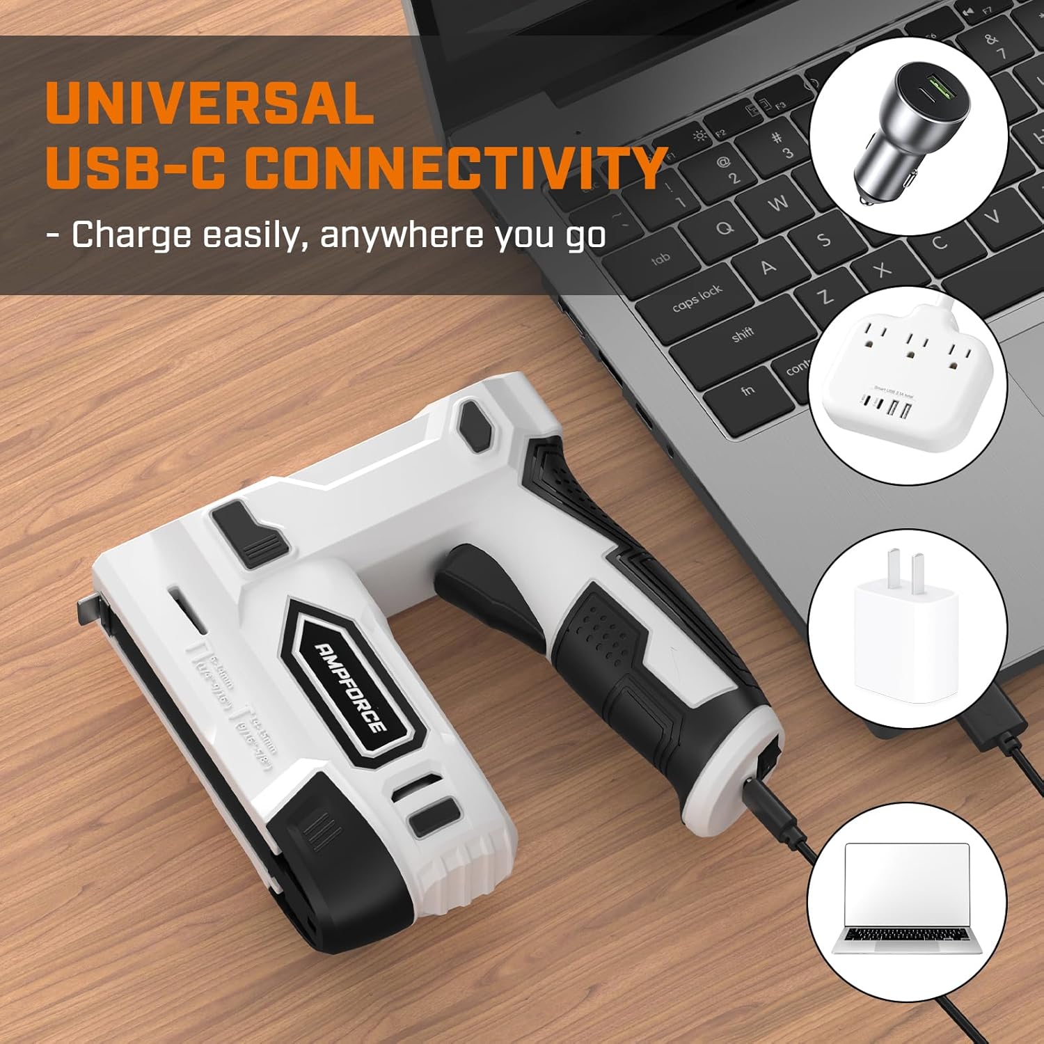 Thumbnail 5 de AMPFORCE 4V Cordless 2-in-1 Electric Staple Gun and Brad Nailer Kit