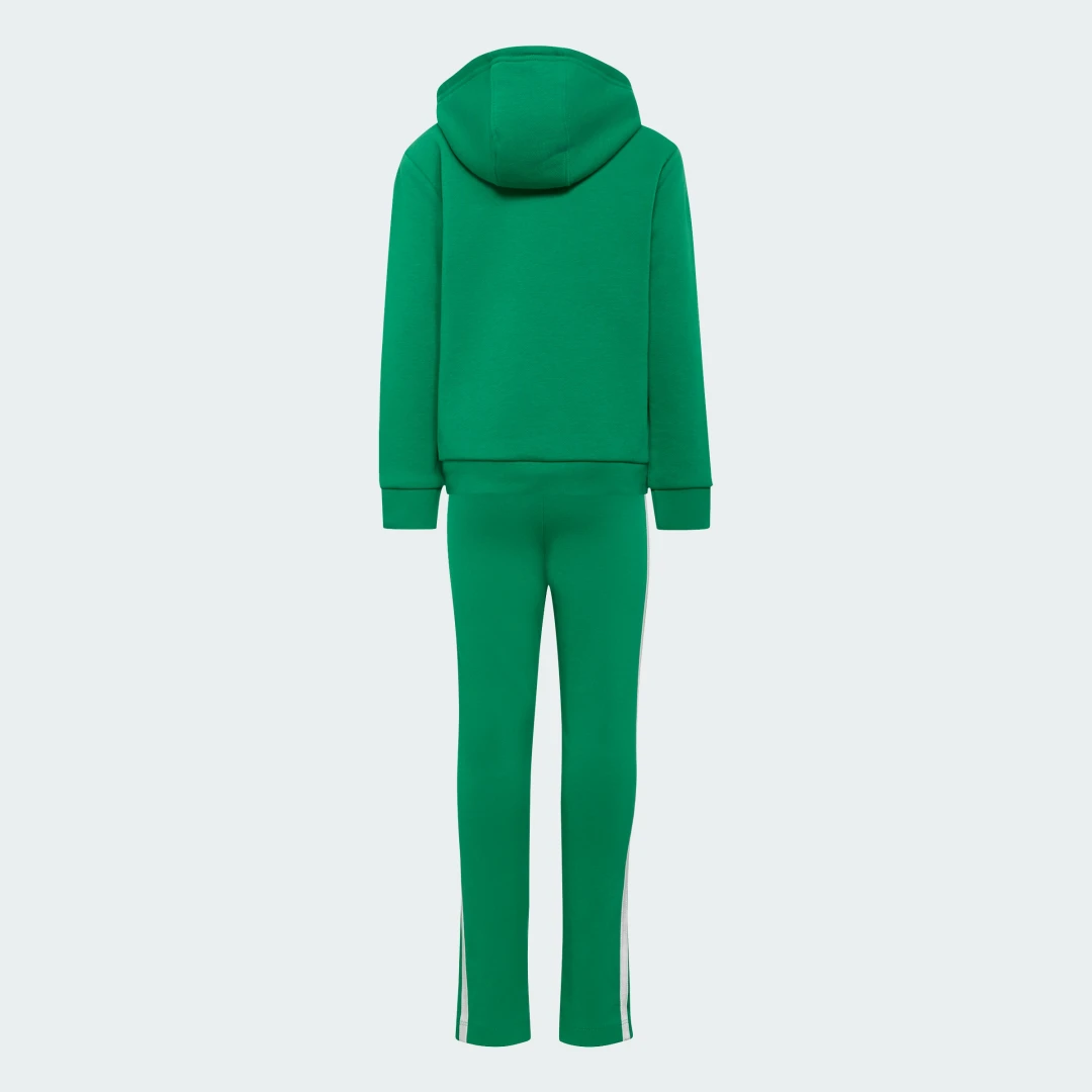 Detalle de Conjunto Adicolor para niños de Adidas: sudadera con capucha y mallas en verde