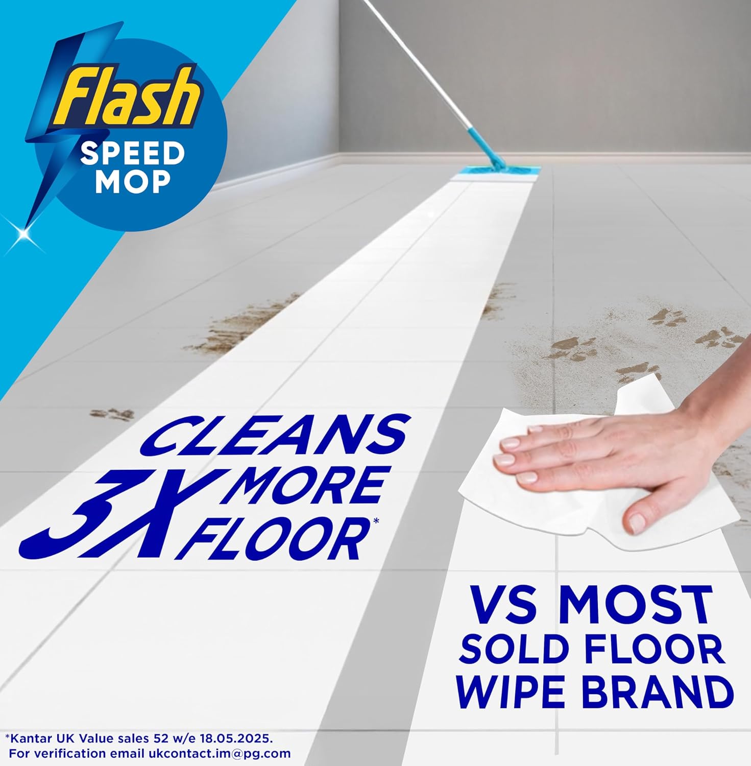 Detalle 2 de Flash Speedmop Starter Kit 1 Handle, 24 Refills 🧹