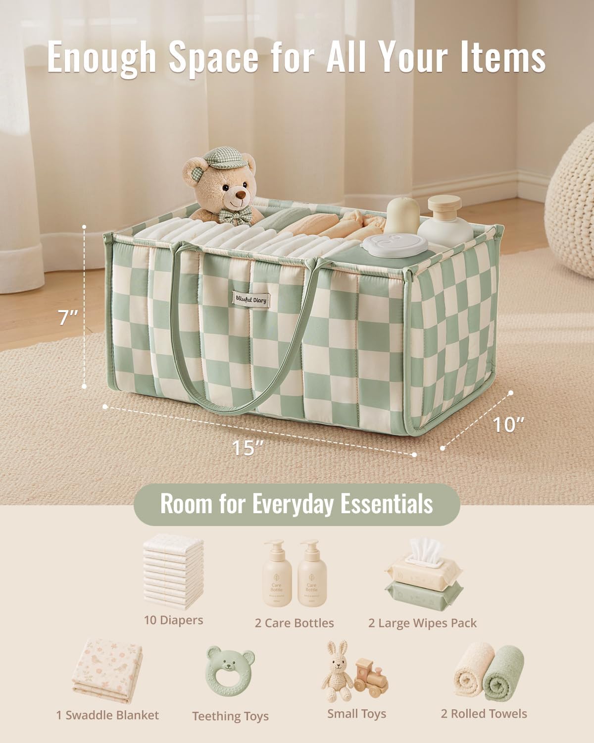 Detalle de Blissful Diary Diaper Caddy