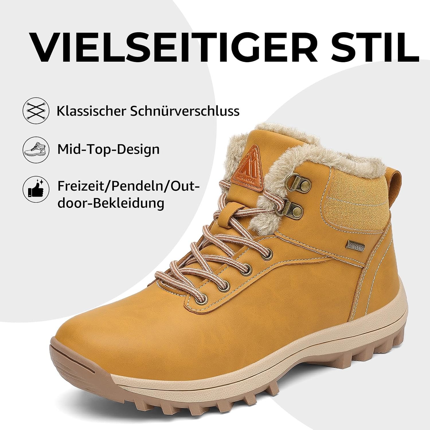 Detalle de Mishansha Unisex Botines Nieve cálidos 36-48