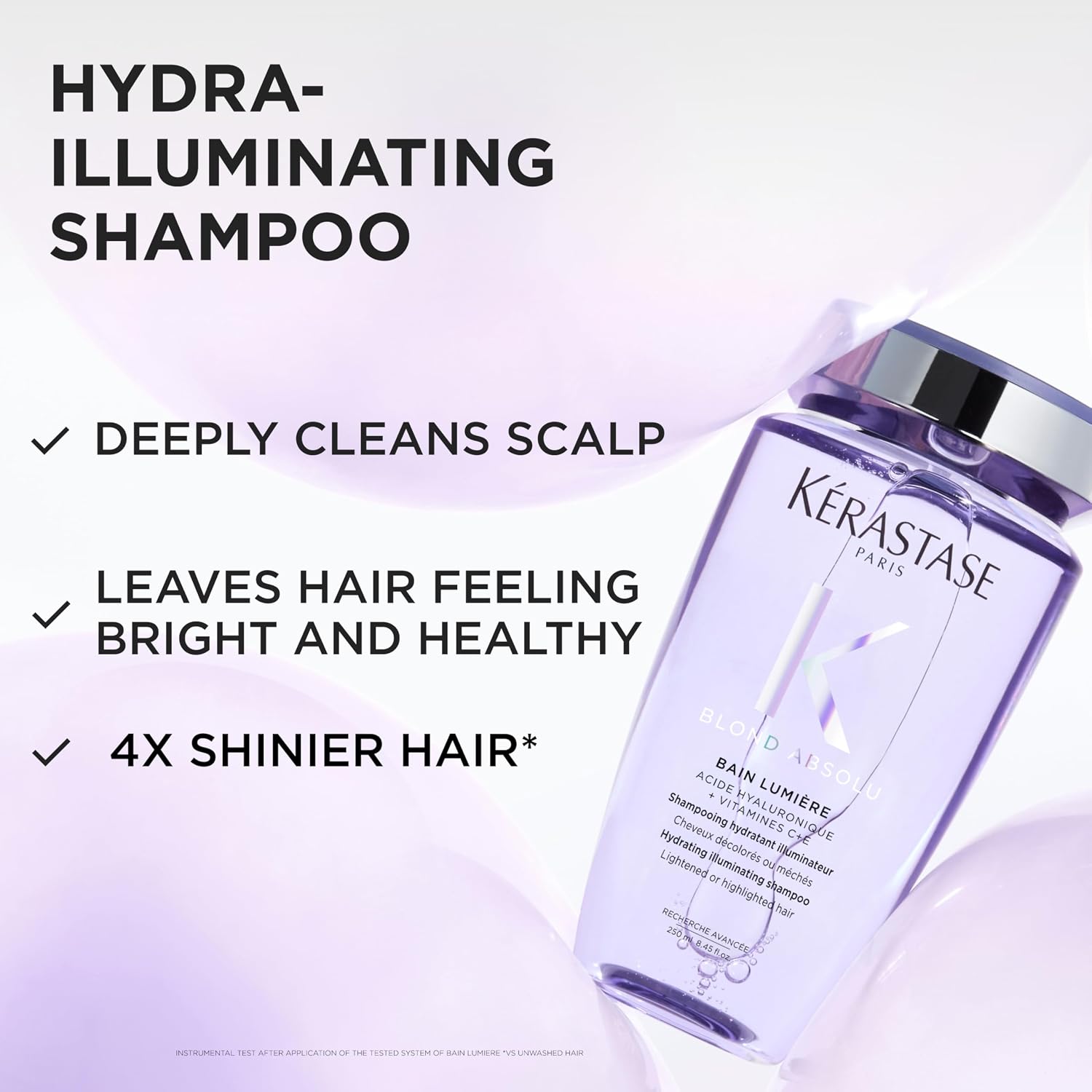 Detalle de Kérastase Blond Absolu Hydrating Illuminating Shampoo (Bain Lumiere) for Lightened, Highlighted and Grey Hair