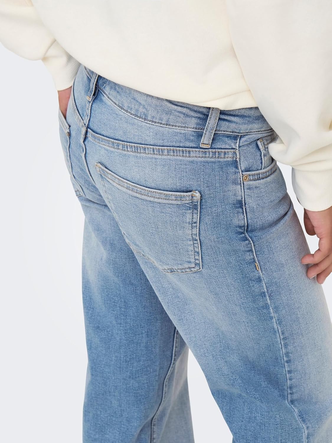 Detalle 2 de ONLY Damen Wide Leg Jeans ONLJudy – Hüftjeans mit weitem Bein