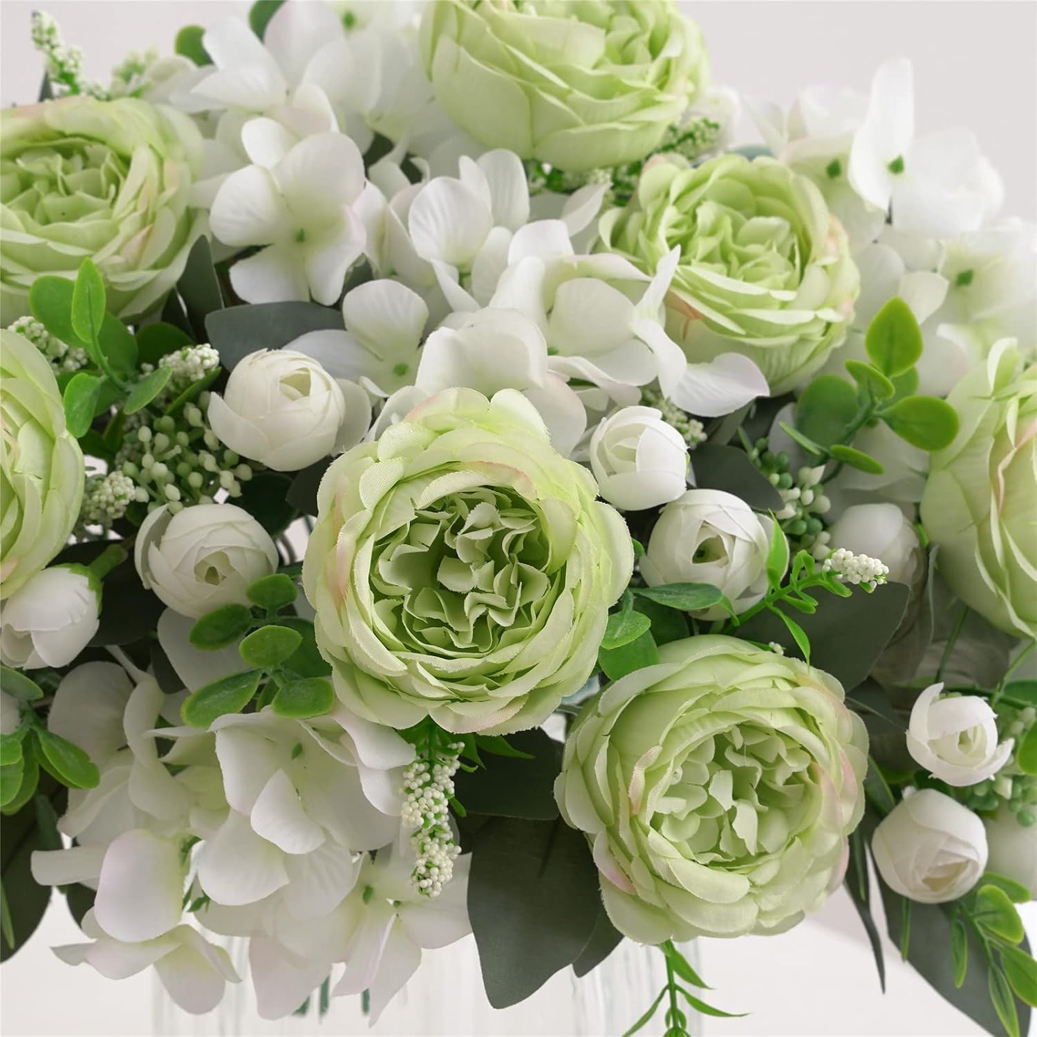 Thumbnail 2 de Karoro Artificial Peony Bouquet, Green