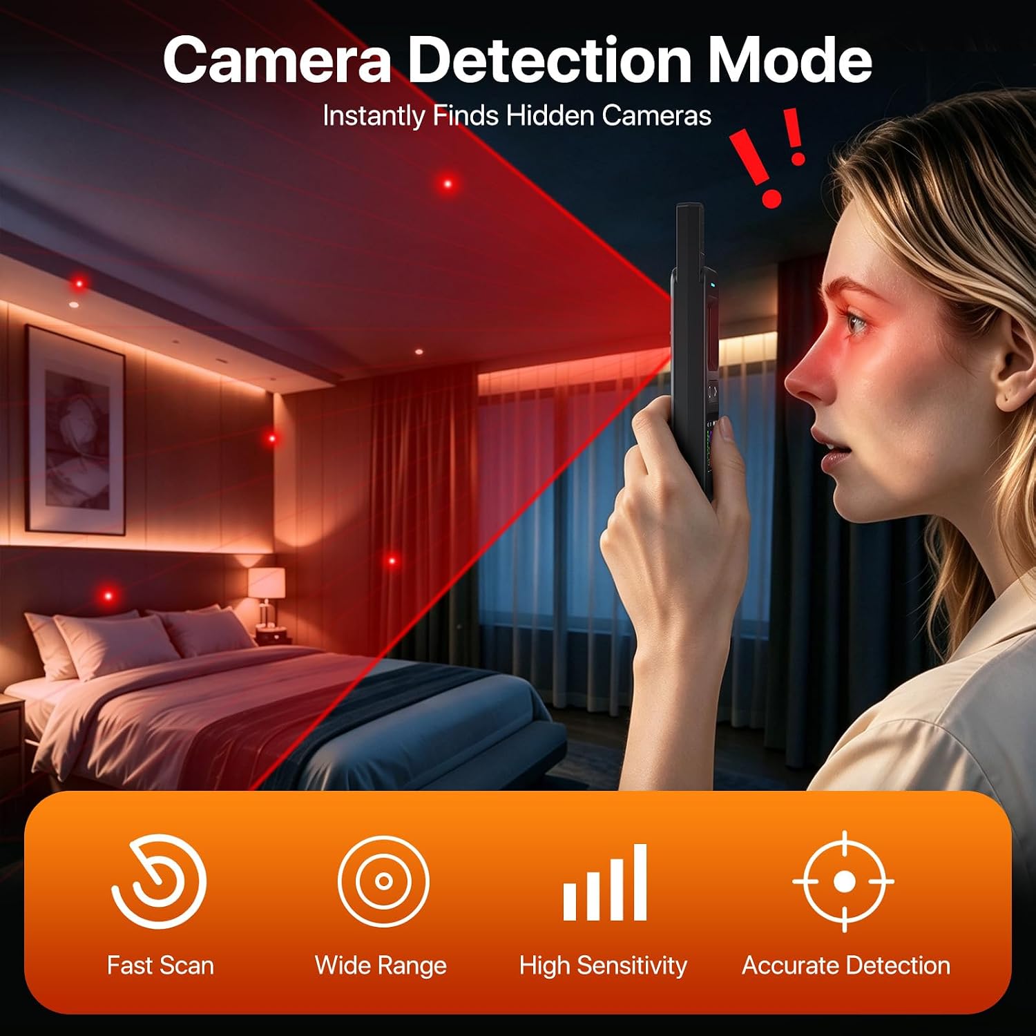 Detalle de Hidden Camera Detector with 6 Detection Modes